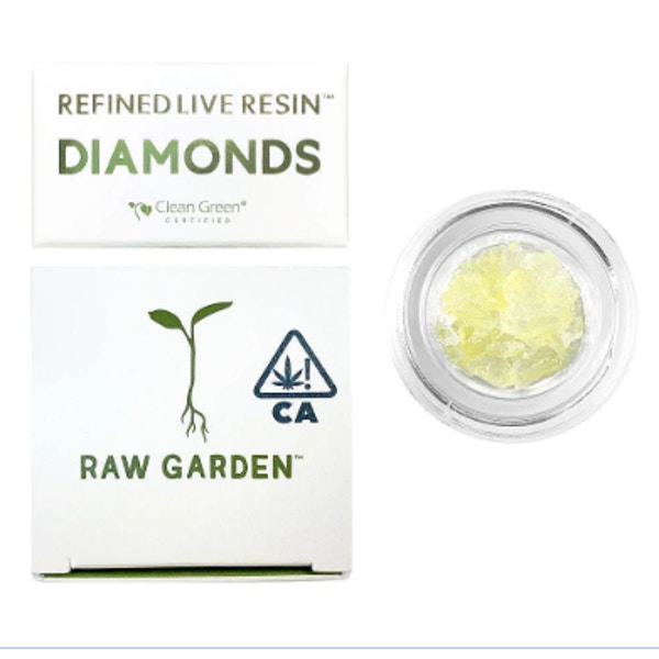 CannaSafe Raw Garden Refined Live Resin Diamonds Clean Green Concentrate Dab