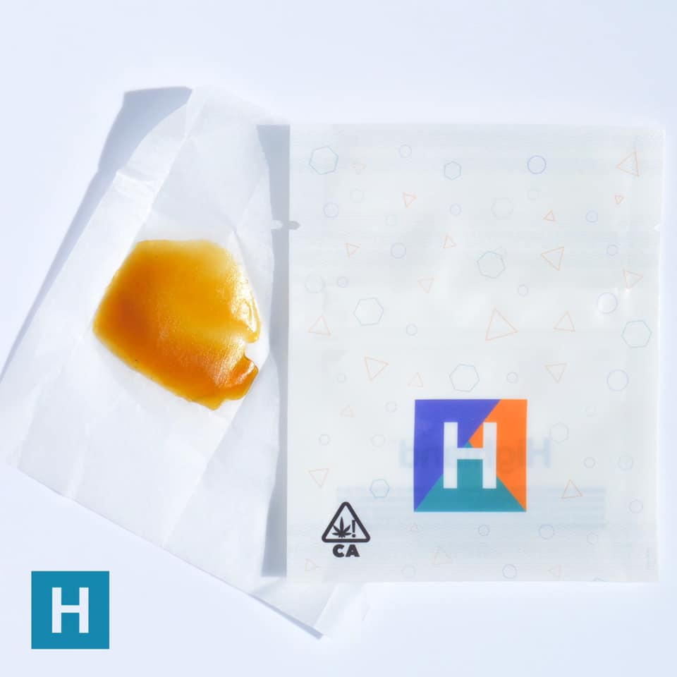 CannaSafe Cannabis Concentrate on Wax Paper with California Compliant Sticker